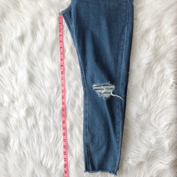 ASOS Maternity Distressed Raw Hem Skinny Jeans 12 - Picture 10 of 13